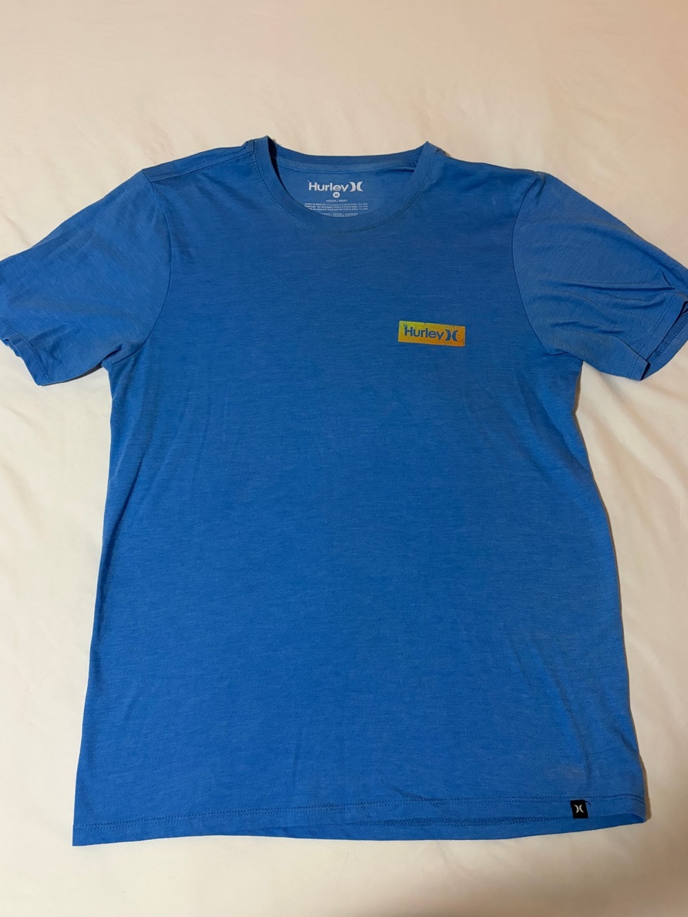 Hurley Men’s Royal Blue Short Sleeve Crew Tee with Logo Patch